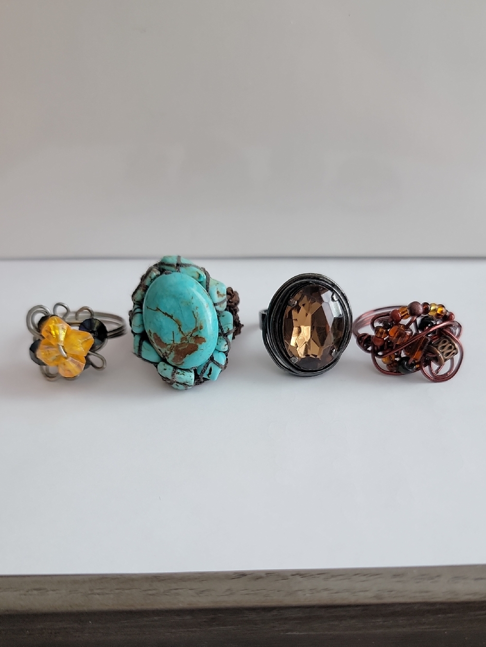 4 handmade rings